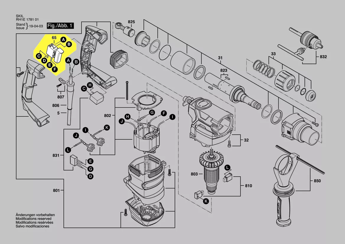 interrupteur réf. 4870696011 Skil